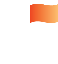 An icon of an orange flag that stands for the goals we achieve together by Gohan Strategy
