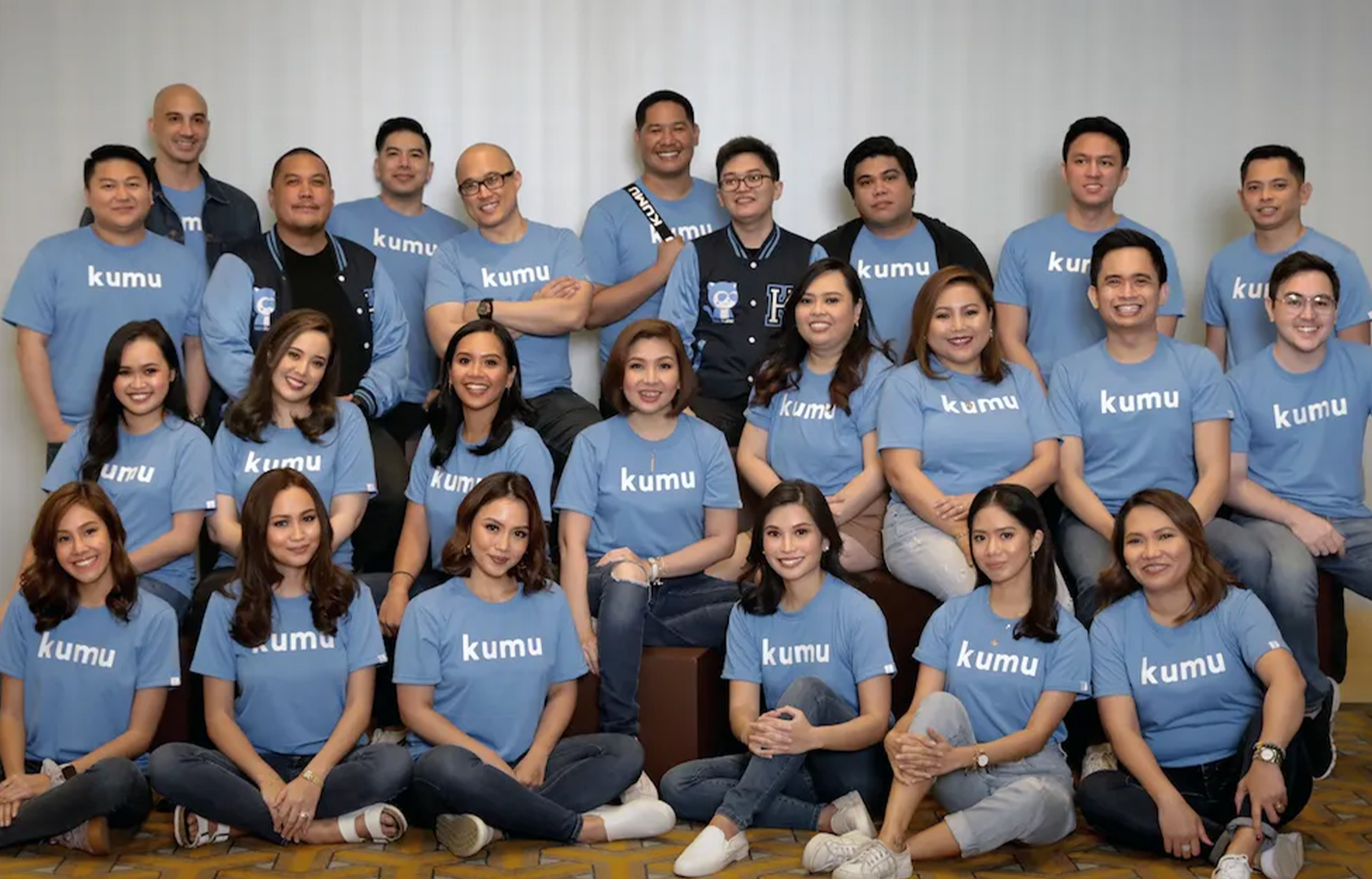 A photo of the Kumu team in the Philippines, a successful tech startup to create better online connection by Gohan Strategy